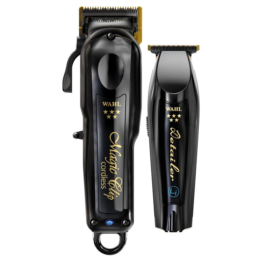 Combo Máquina de Cortar Cabelo e Aparador Sem Fio Barber Cordless Bivolt