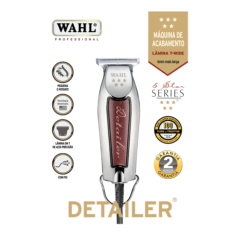 Máquina de Acabamento Wahl Detailer Bivolt