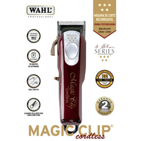 Kit Máquina de Cortar Cabelo Wahl Magic Clip Cordless Bivolt